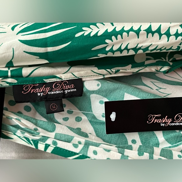 MWT Trashy Diva BIANCA PETAL ROMPER - BOTANIST size 14 - Picture 5 of 8